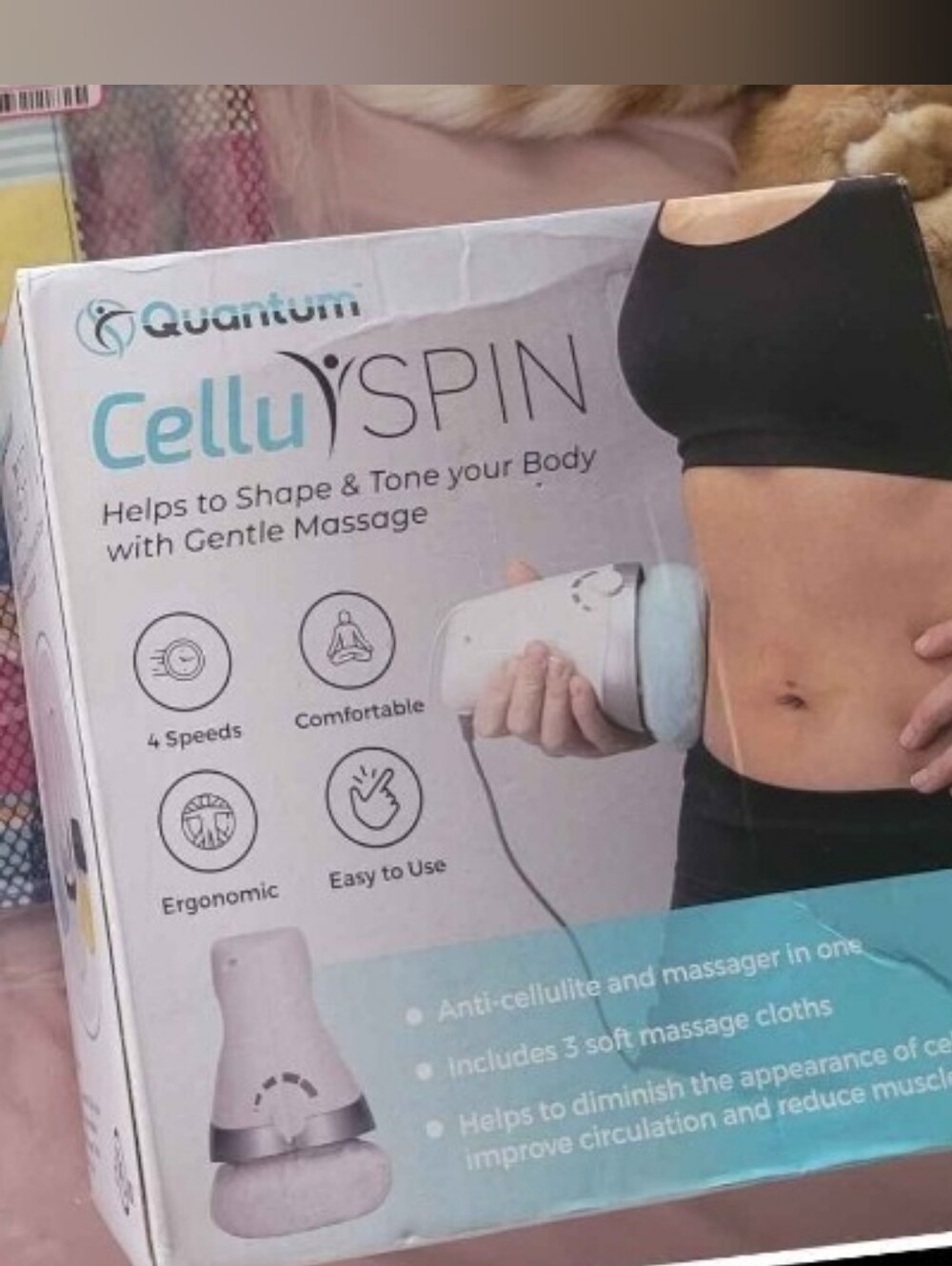 Cellu Spin Handheld Body Massager - Black/White